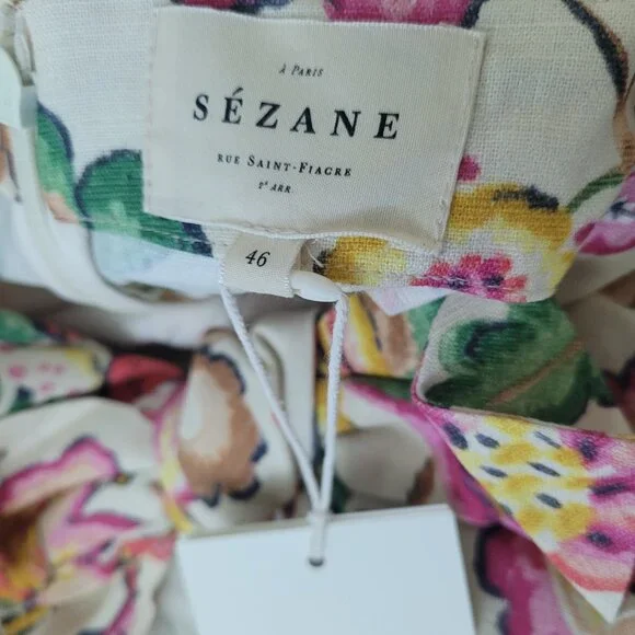 Sezane Floral Midi Dress - Multicolor - Picture 7 of 9